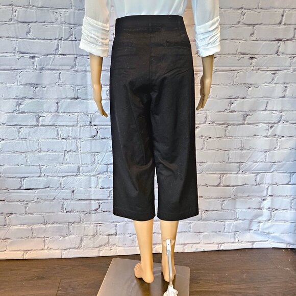 KIM ROGERS, cotton cropped black capri pants - Picture 9 of 13